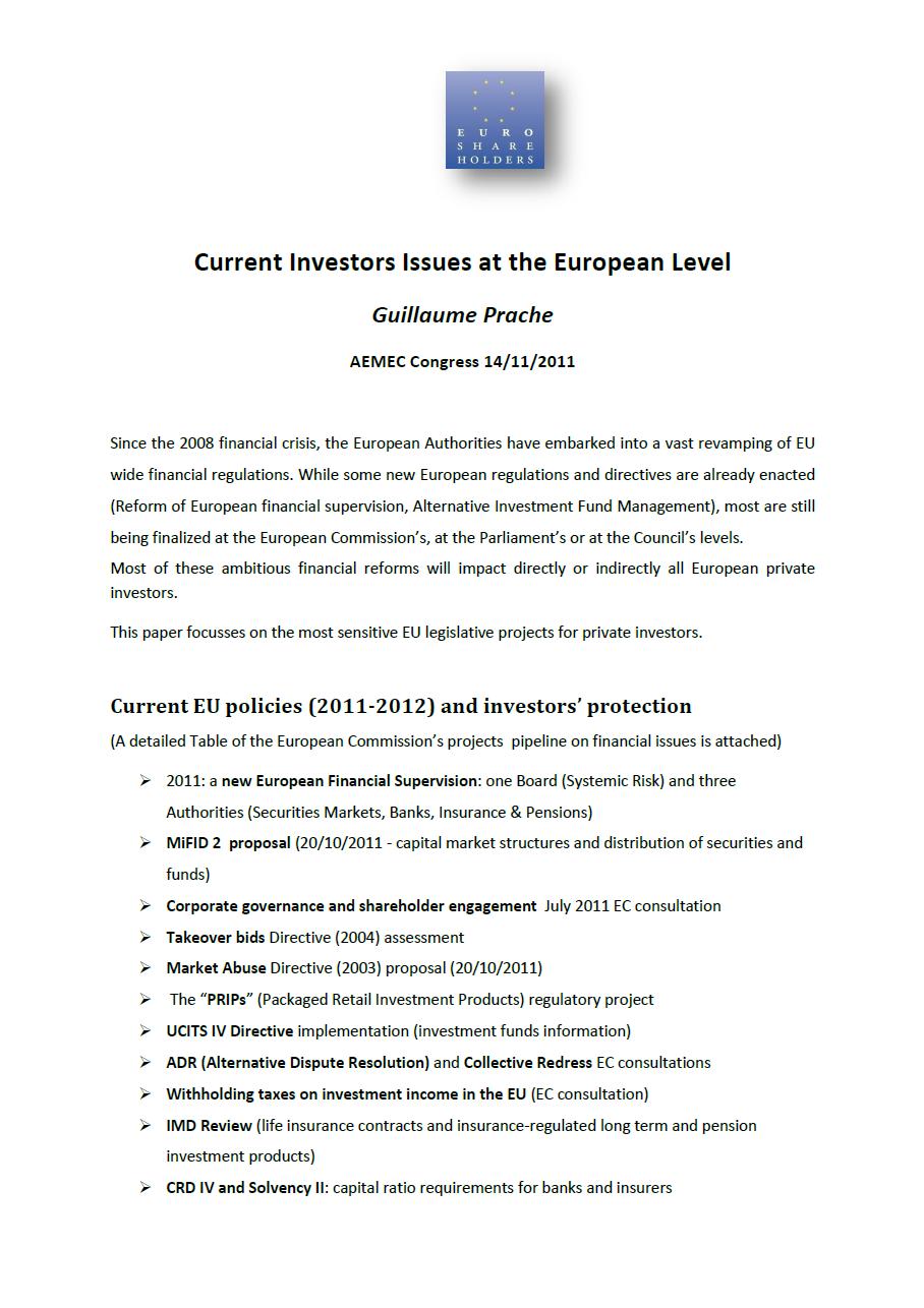 Current_Investor_Issues_at_the_European_Level_AEMEC_Madrid
